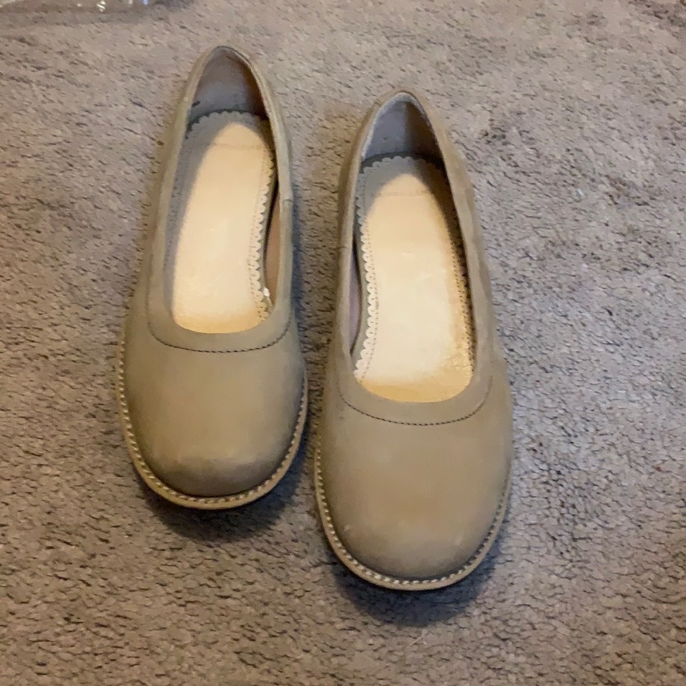 Lands End leather/suede loafer flats